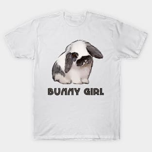 Cute Rabbit Bunny Girl Design T-Shirt